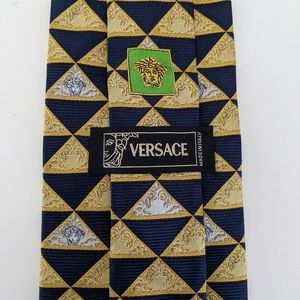 Versace Gold and Black Tie Luxurious Accessory